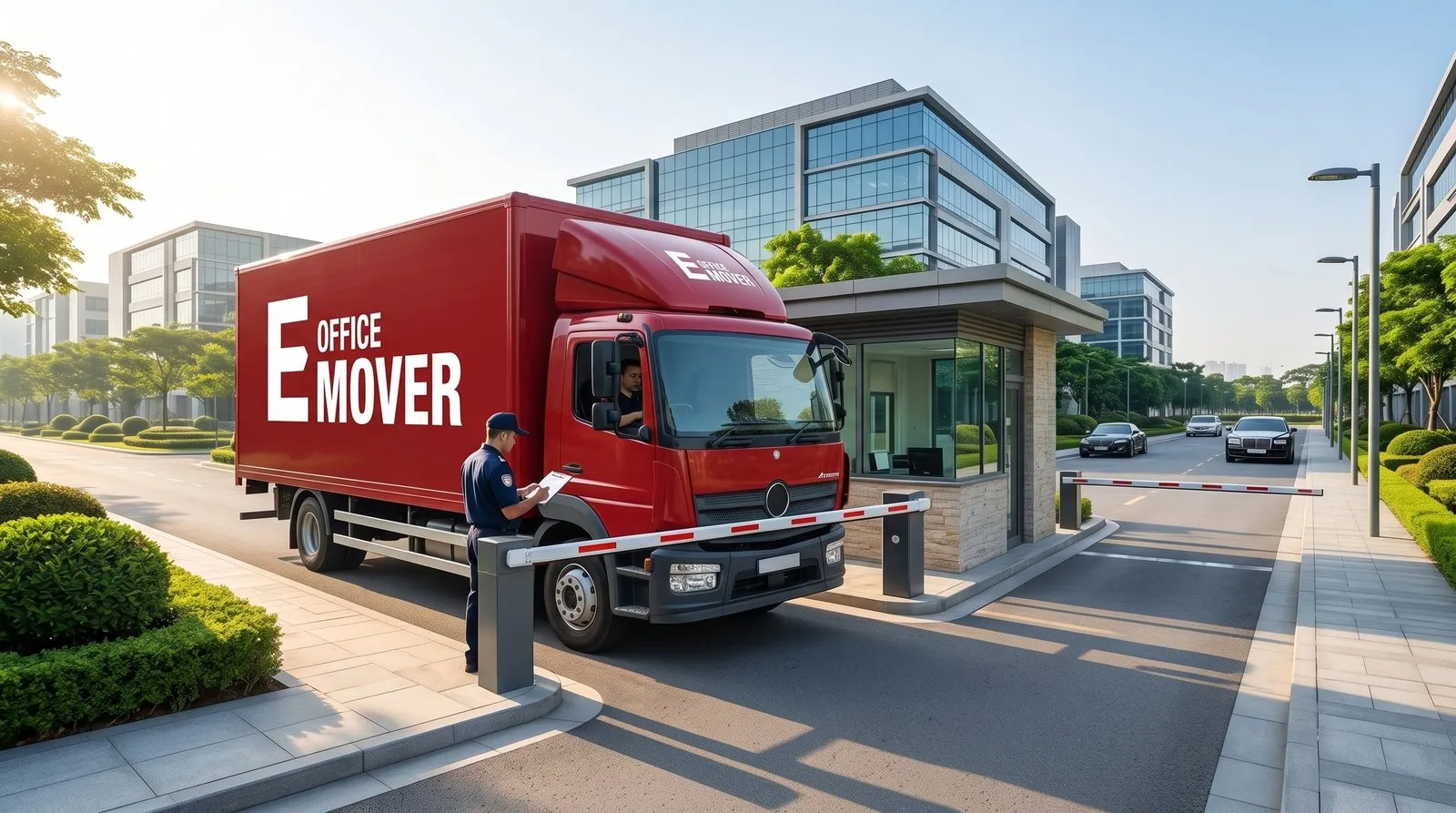 Delivery truck stopped at gate 2k 20260930173112