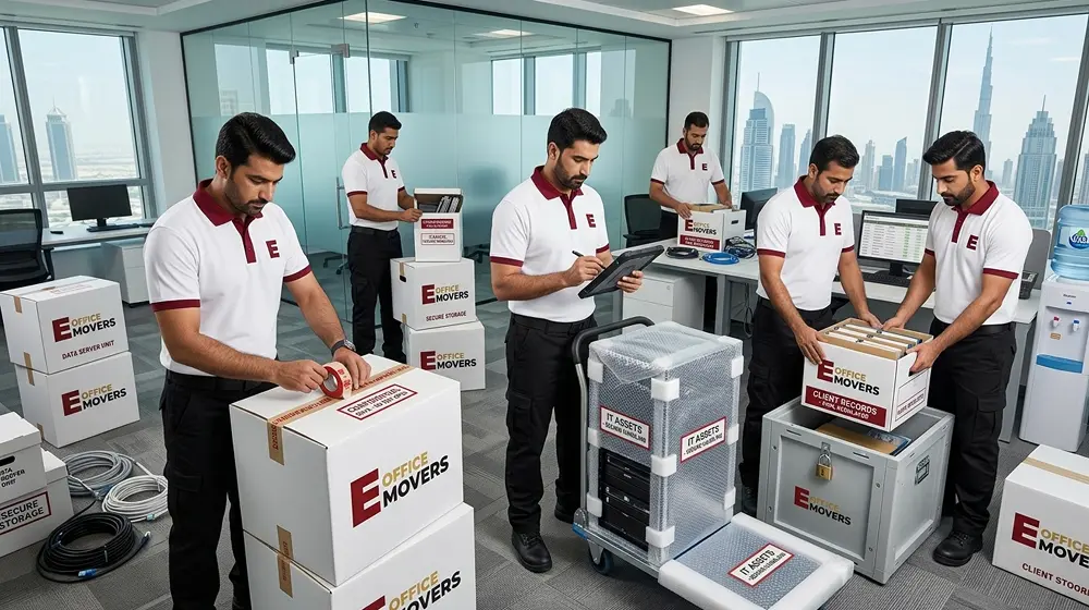 data security during office relocation UAE